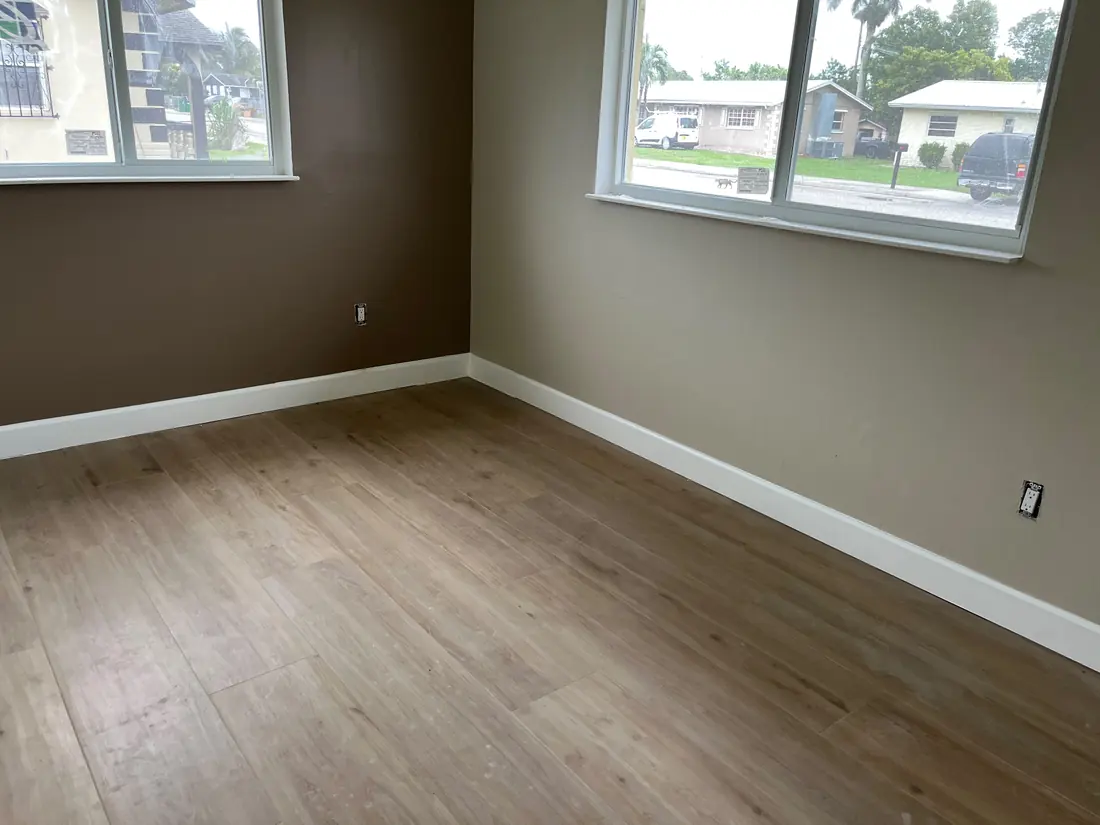 Accent wall and new floor