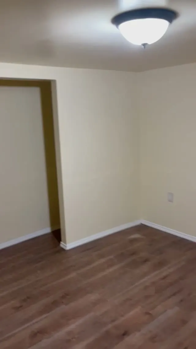 Bedroom walls and trim, new floor