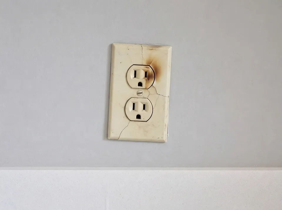 Outlets & GFCI, before the repair