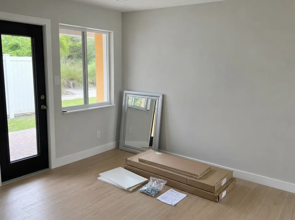 Furniture assembly, before the repair