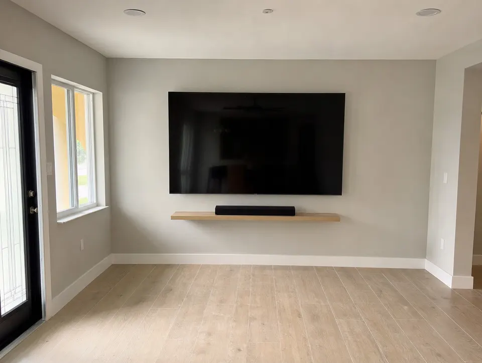 TV mounting, after the repair