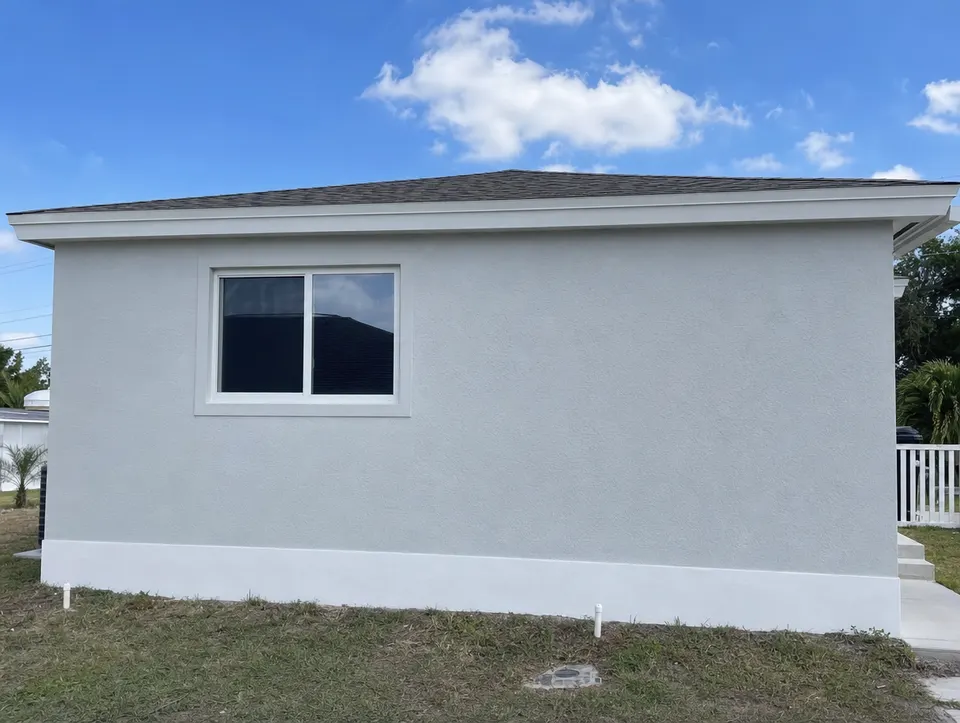 Stucco exteriors, after the repair